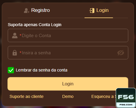 f56.com - autenticar em seguro página de login